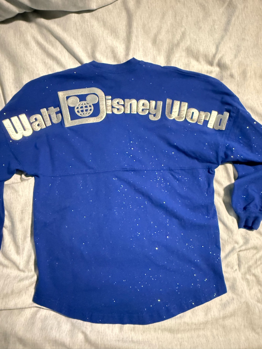 Walt Disney World Spirit Jersey Sparkle Royal Blue Long-Sleeve Shirt